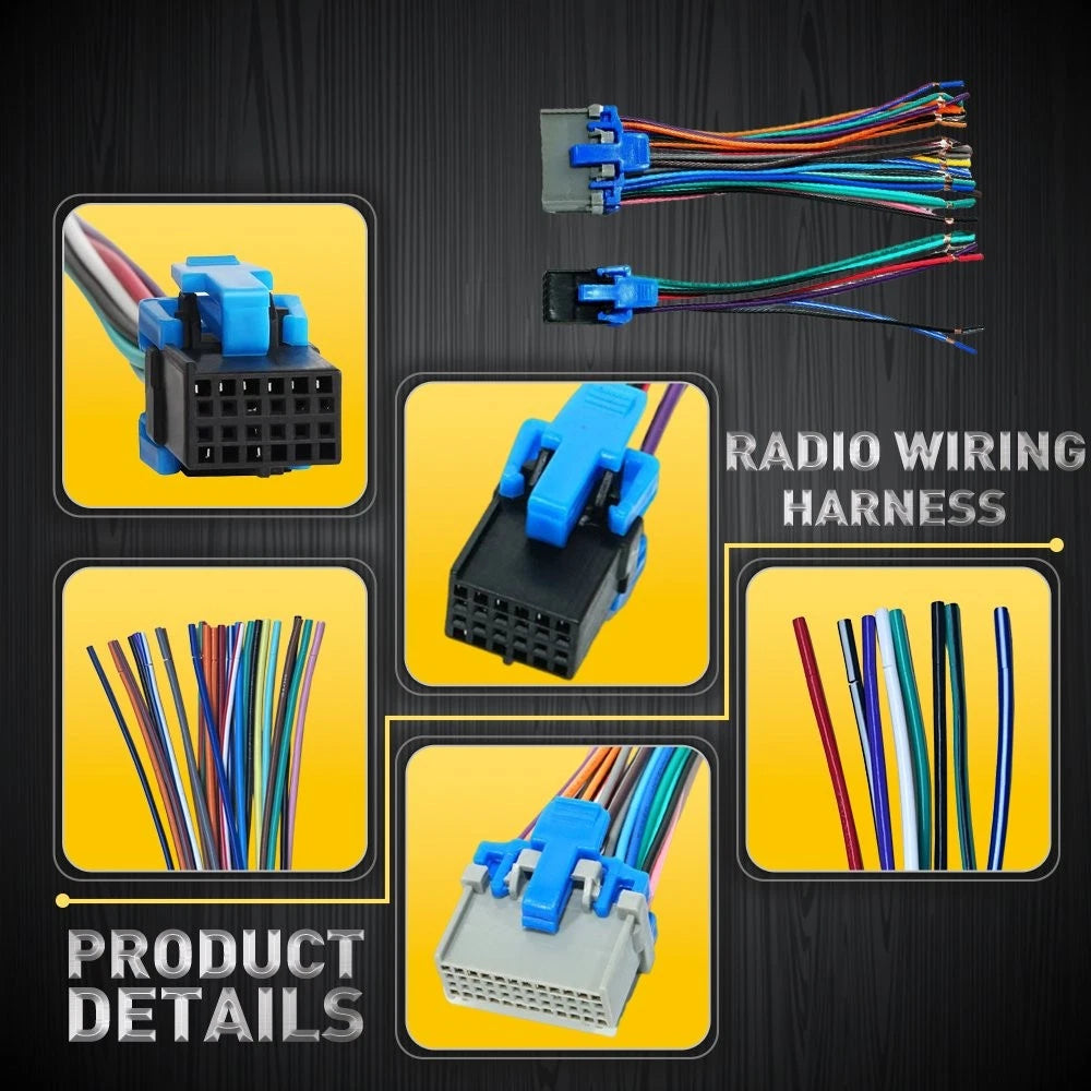 Factory Radio Reverse Stereo Wiring Harness Adapter For 2000-up GM Installtion 6B93BC-57