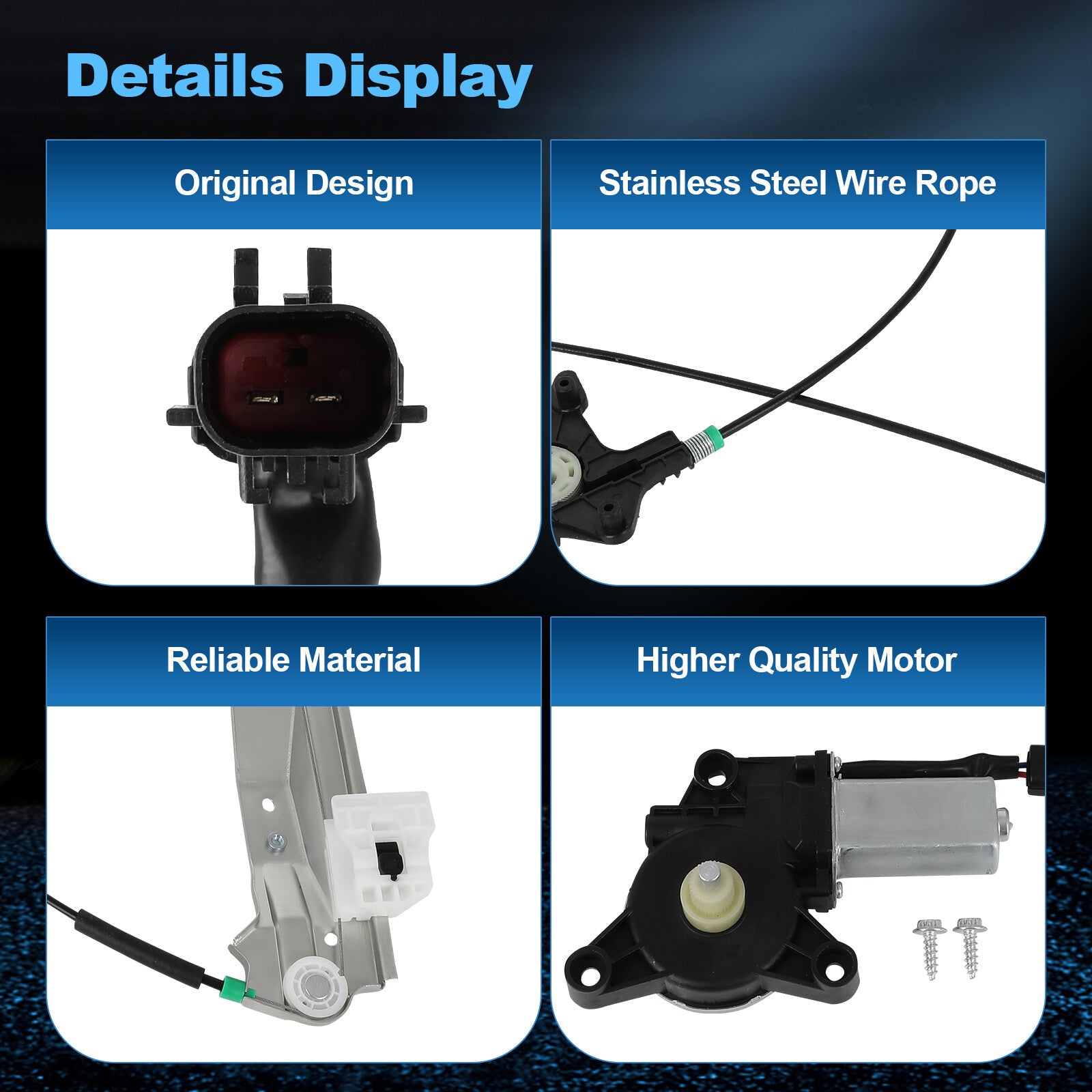 For Dodge Grand Caravan 2020-2008 Front Left Power Window Regulator Assembly 6B93BC-57