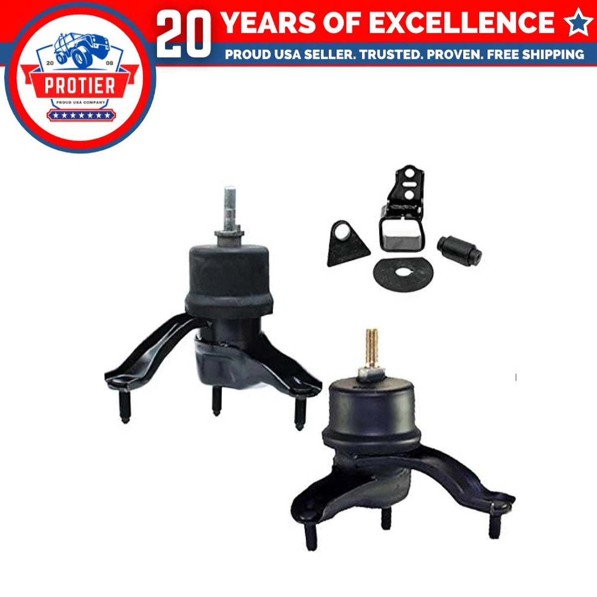 Fits 2001-2003 Toyota Highlander 3.0L 2WD Frt Rt/Rear Motor & Trans Mount 3pc : 6B93BC-57