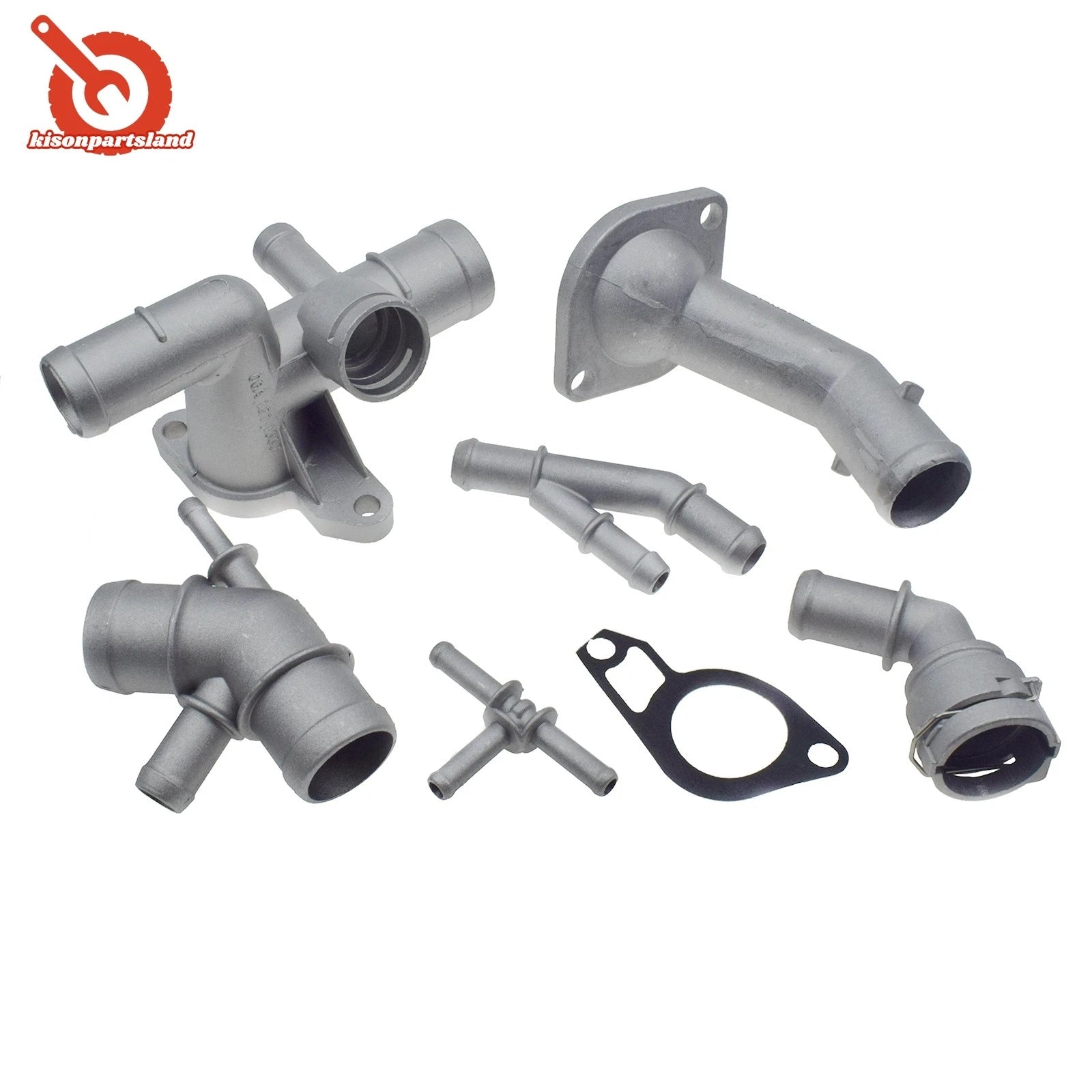 6PCS Aluminum Coolant Flange Upgrade Kit For VW Golf MK4 Jetta GTI 1.8T 2000-05 6B93BC-57