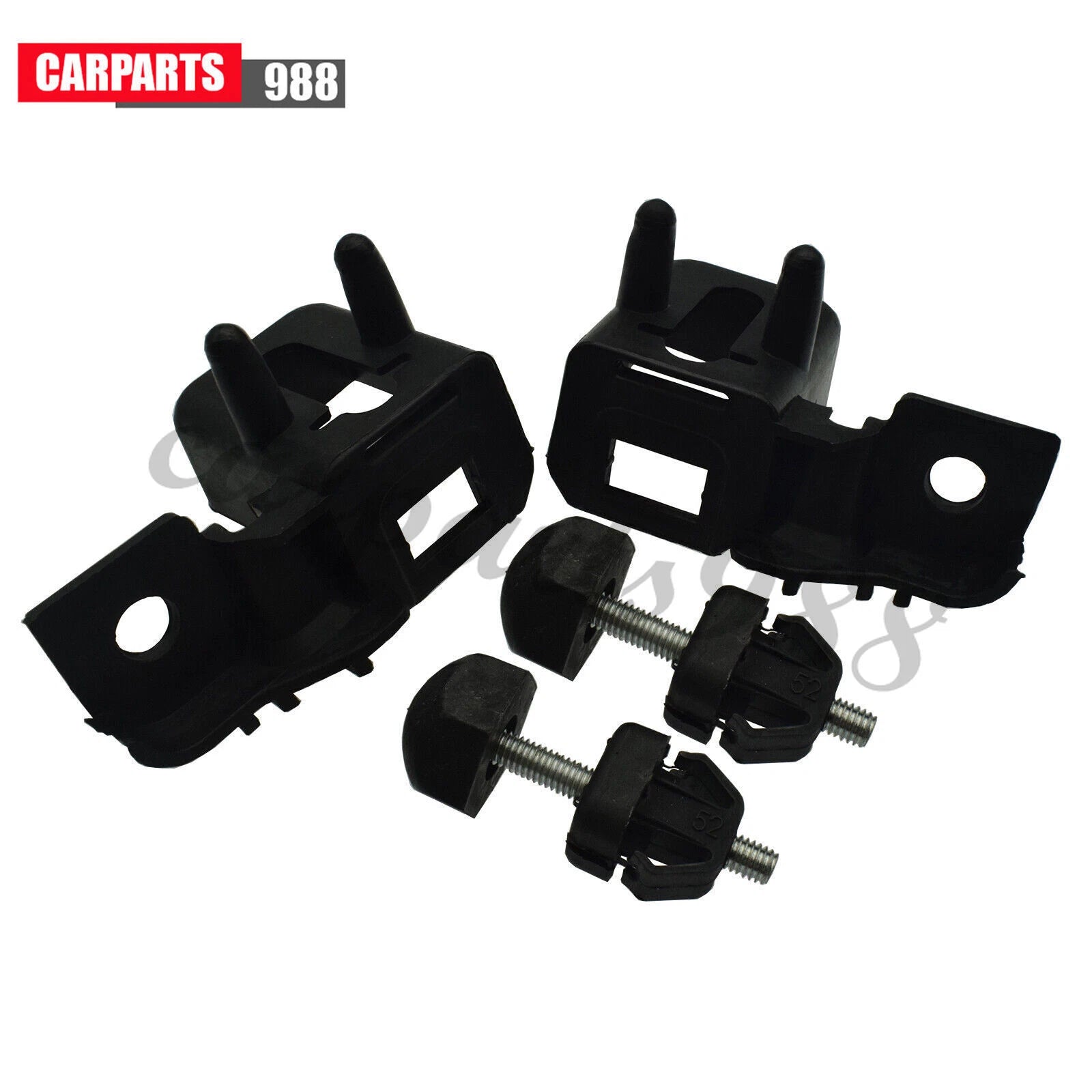 4Pcs Left Right Hood Bumper Stopper & Bracket For 13-16 Ford Fusion Lincoln MKZ 6B93BC-57