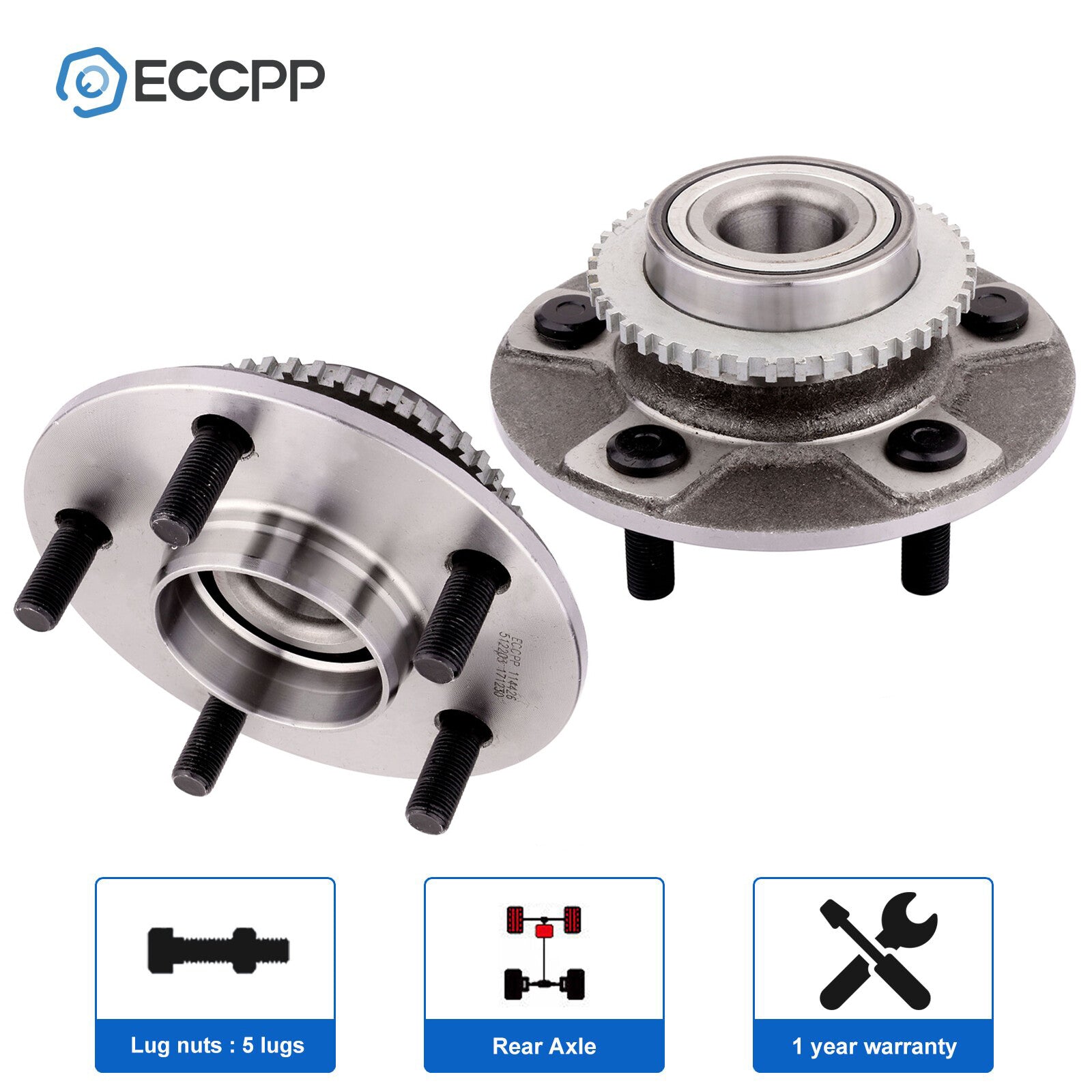 2P Wheel Hub Bearings Rear FWD For Nissan Maxima 1995-1999 For Infiniti I30 1996 6B93BC-57