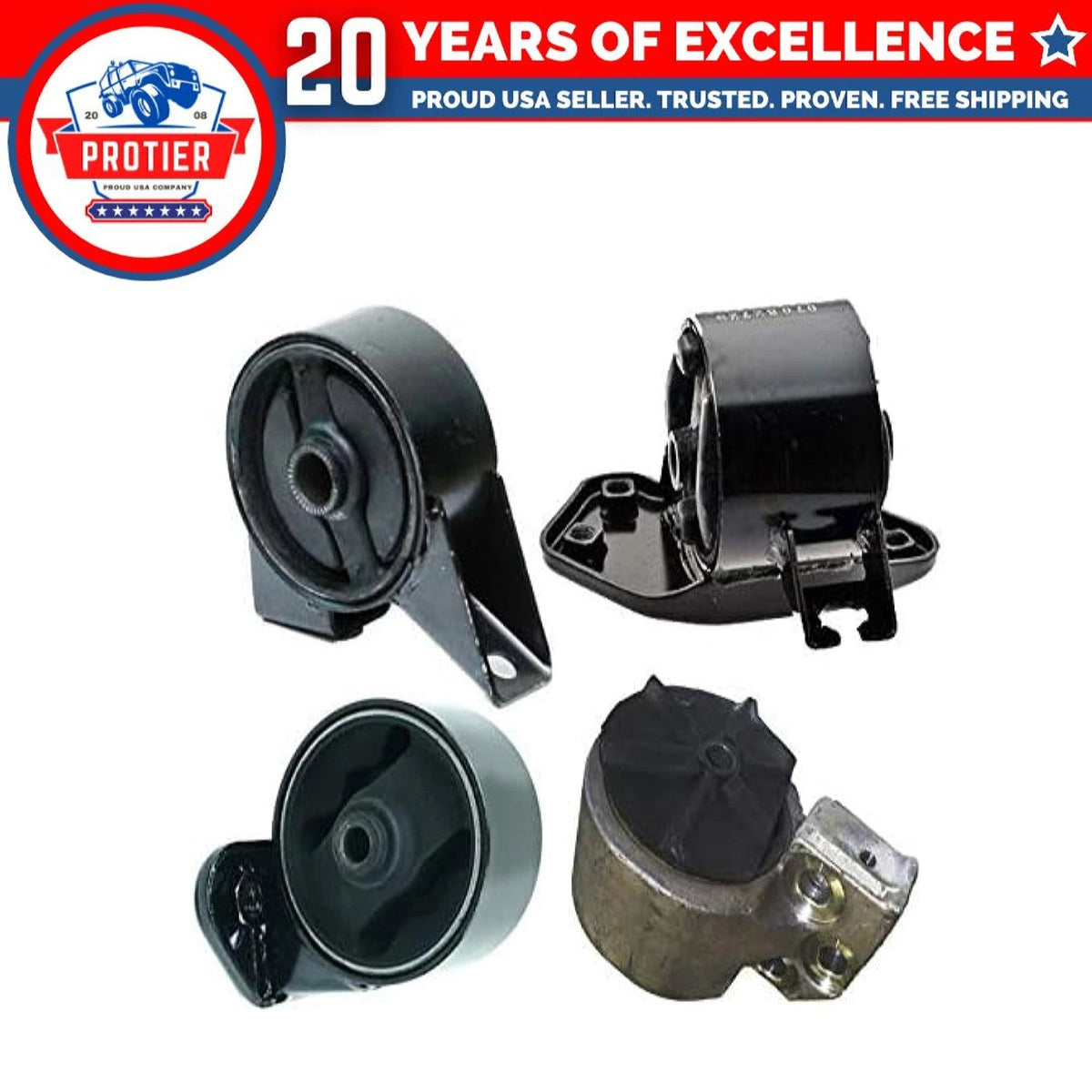 Fits 2003-2005 Hyundai Accent 1.6L MANUAL Transmission Motor & Trans Mount Set 6B93BC-57