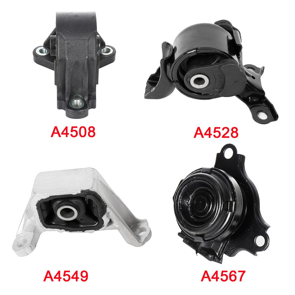 ECCPP 4Pcs Transmission Motor Mounts For 2002 2003 2004 2005 Honda Civic Si 2.0L 6B93BC-57