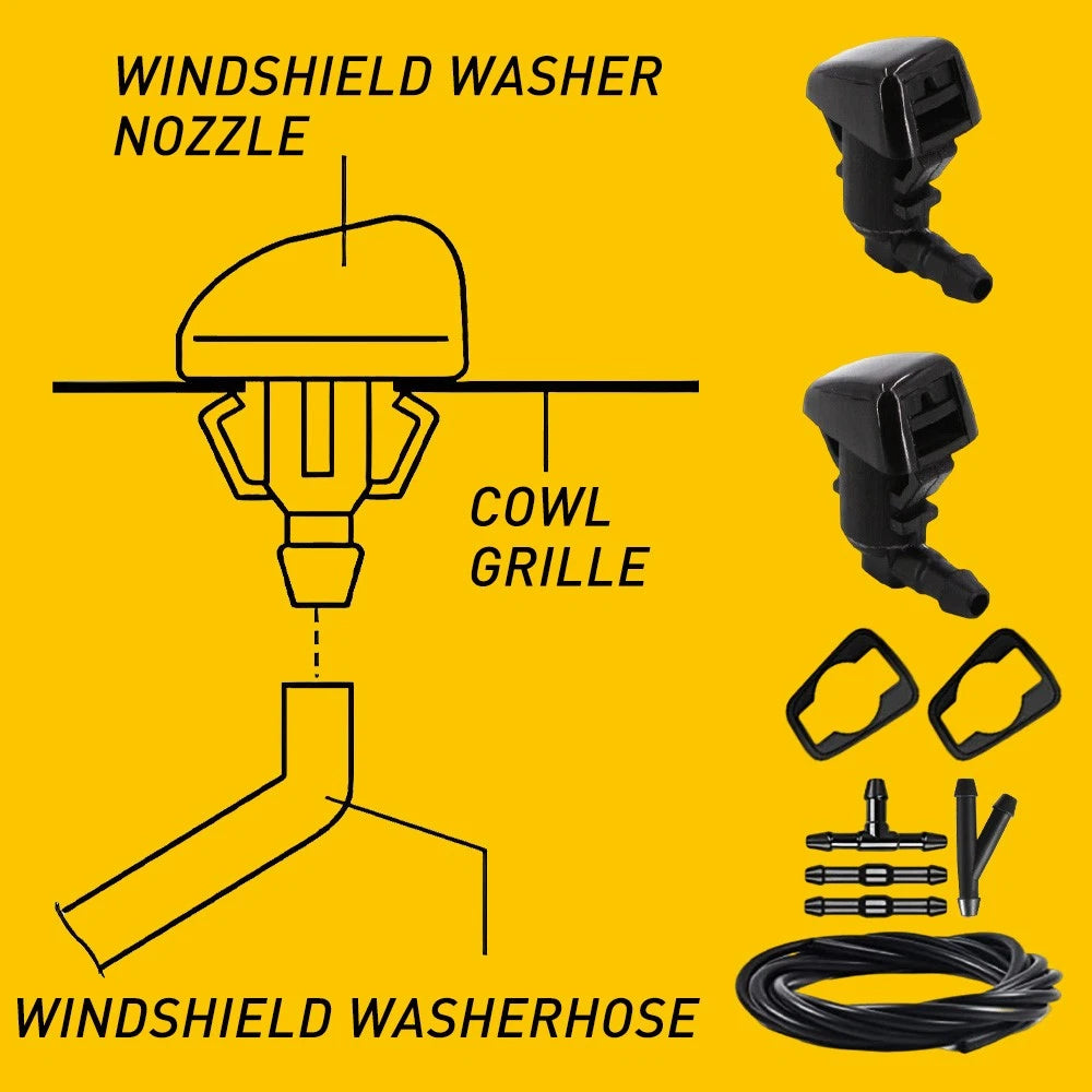 Wiper Sprayer Front Windshield Washer Nozzle Kit for Ford Focus Edge Lincoln MKX 6B93BC-57