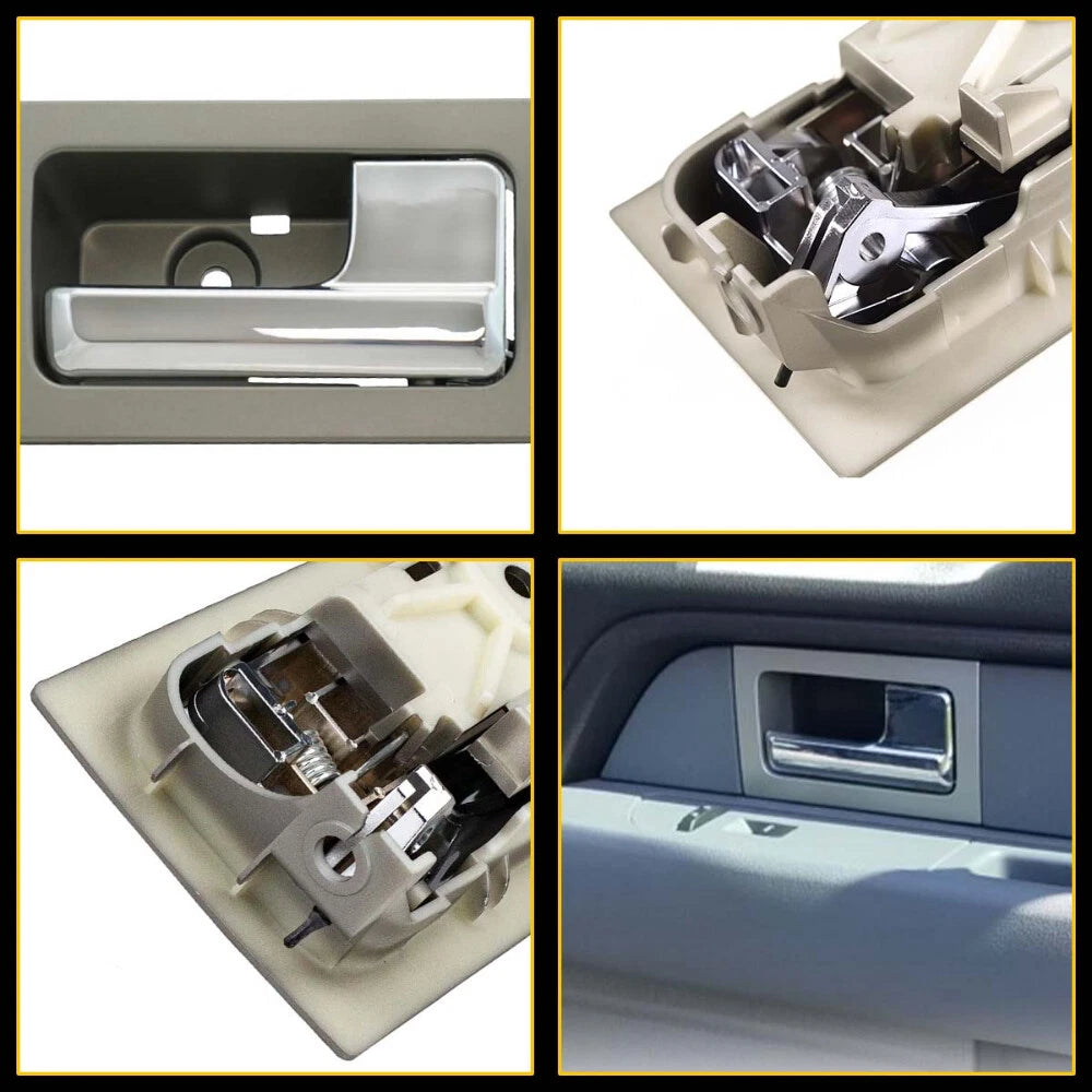 Inside Door Interior Handle Right Passenger Side Platinum Chrome for Ford F150 6B93BC-57