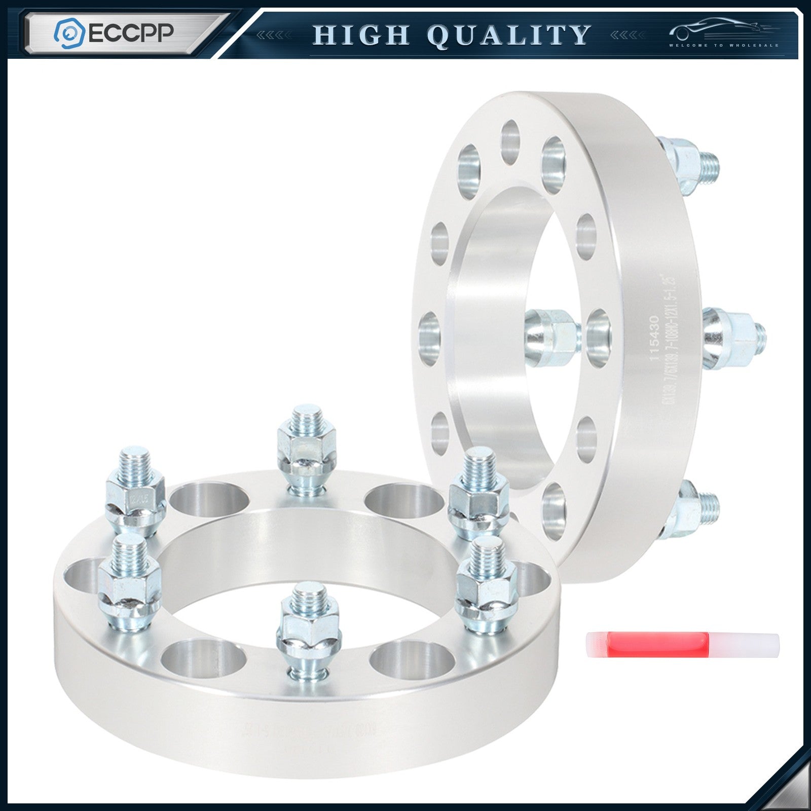 2 Pcs 1.25" 6x5.5 Wheel Spacers 12x1.5 For GMC Canyon Chevy Colorado Hummer H3 6B93BC-57