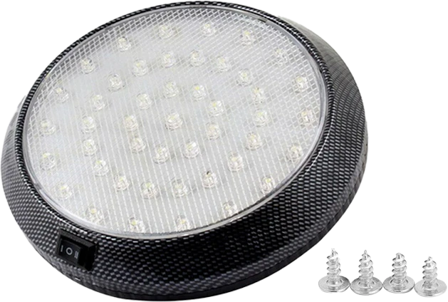 RV Interior LED Lights Switched Round Ceiling Light Fixture Camper Trailer 12V 6B93BC-57