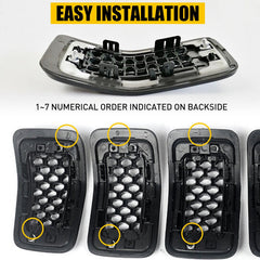 For 2019-22 Jeep Cherokee Grill Front Grille Inserts Honeycomb Mesh Chrome Black 6B93BC-57