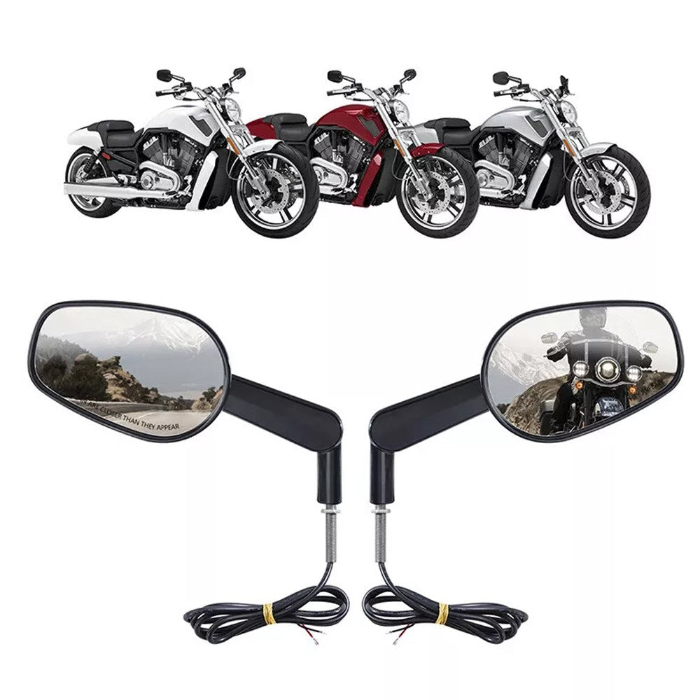 Rearview Mirrors LED Turn Signals Light FOR HARLEY FLSTC FXDB DYNA FXDF FLSTF US