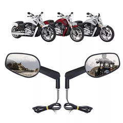 Rearview Mirrors LED Turn Signals Light FOR HARLEY FLSTC FXDB DYNA FXDF FLSTF US