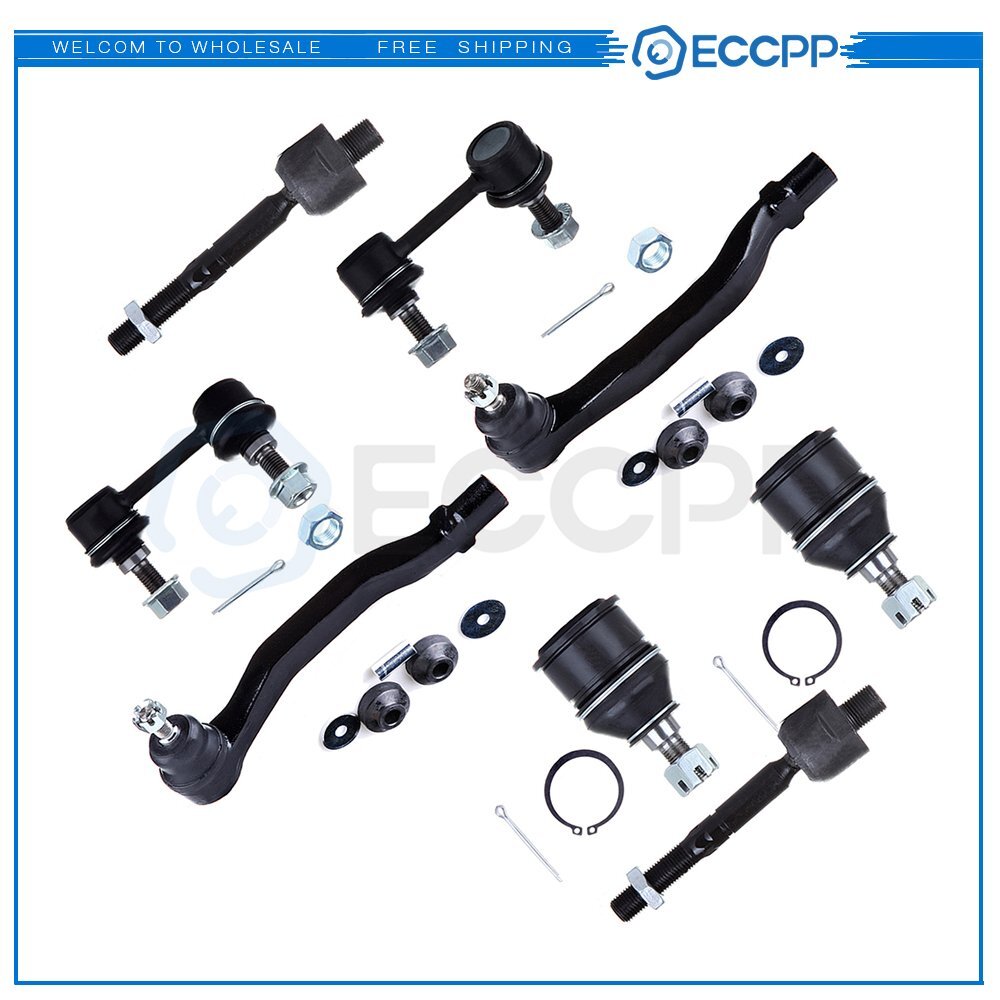 10pcs Fits 1998-2001 2002 Honda Accord Steering Kit Ball Joints Tie Rod End 6B93BC-57