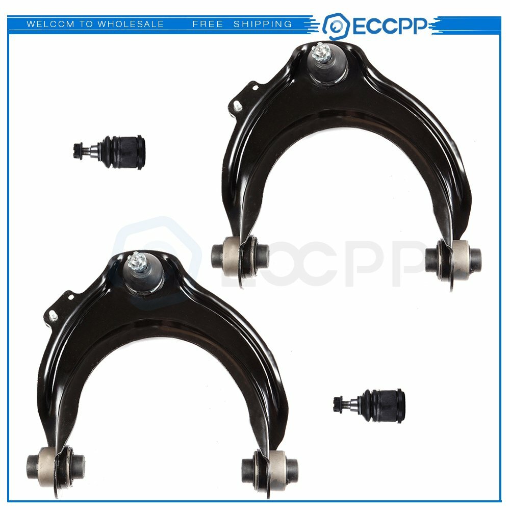 Fits 2003-2007 Honda Accord 4pcs Front Lower Ball Joints Upper Control Arms Kit 6B93BC-57