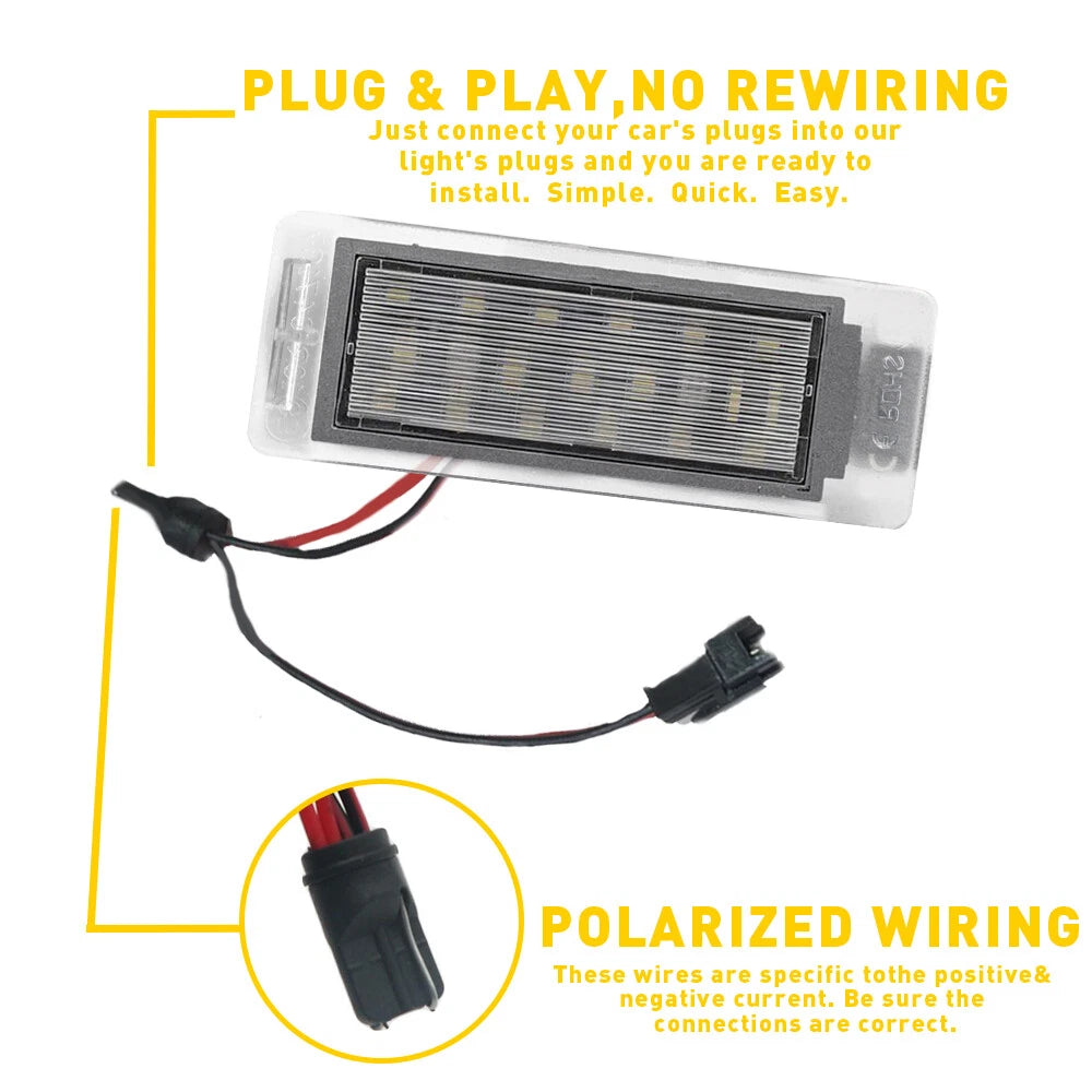 License Plate Lights Rear Number Lamp for GMC Acadia 2017-2020 Terrain 2010-2020 6B93BC-57