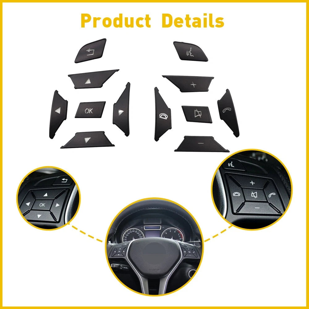 Steering Wheel Button Trim Decor for Mercedes Benz GLA ML GL GLK GLE GLS 2012-16 6B93BC-57