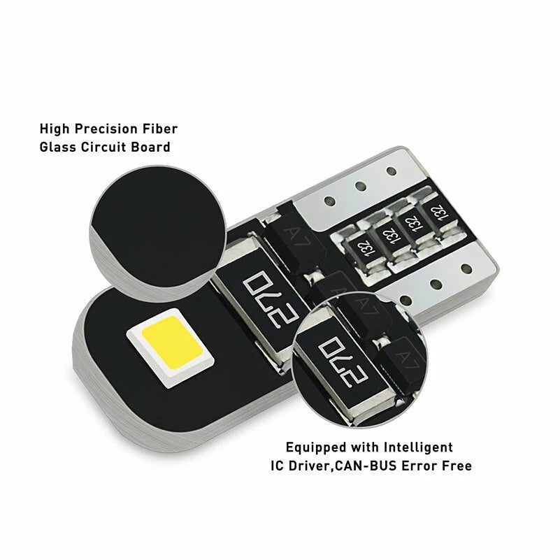 20x White Error Free T10 LED 2835smd Interior Wedge Light Bulb W5W 194 168 2825 6B93BC-57