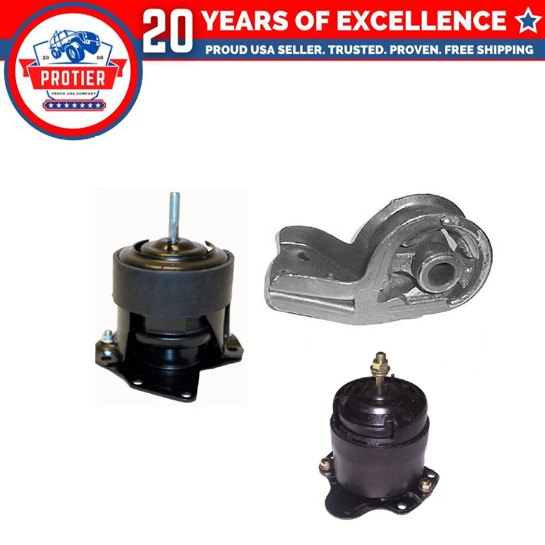 Engine Motor & Trans Mount 3PCS Set for 1997-1999 Acura CL 3.0L SOHC Replaces 6B93BC-57
