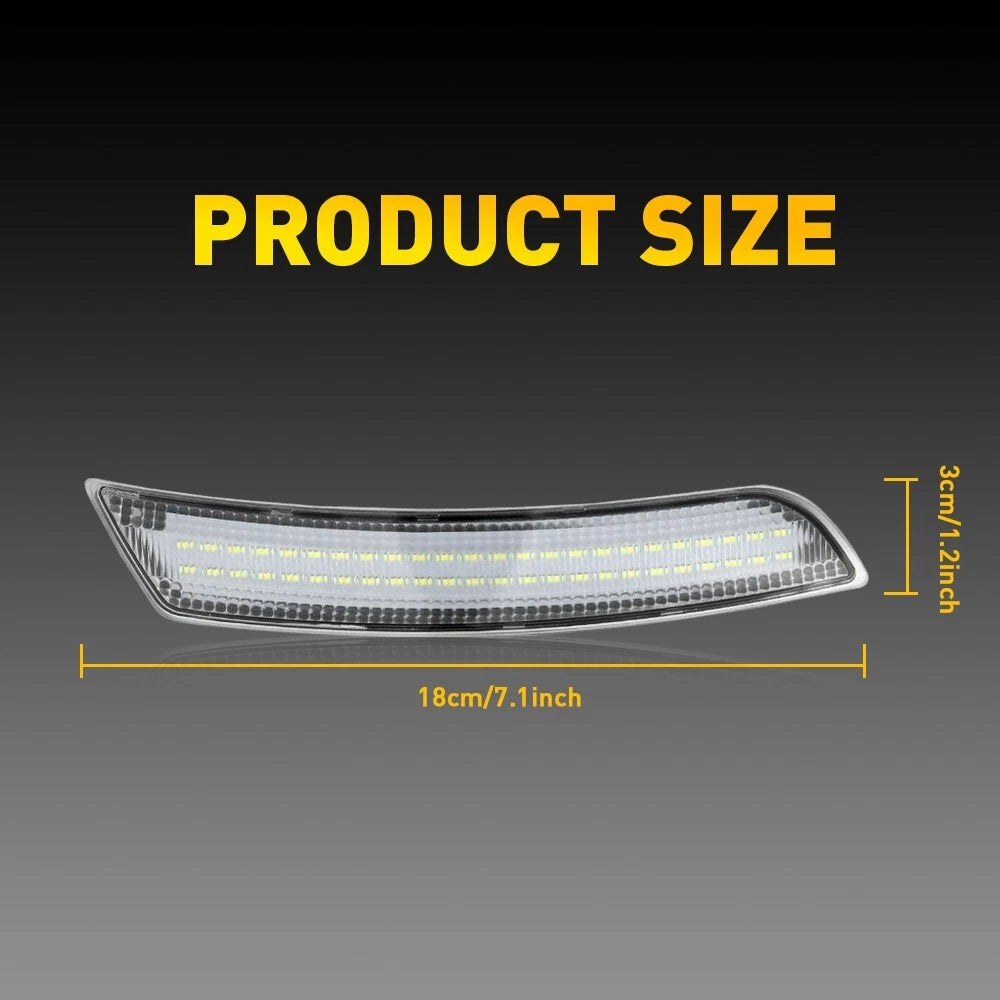 Fit 2016-2022 Chevrolet Camaro white clear LED Marker Side Lights Kit Front Rear 6B93BC-57