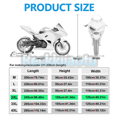 XXL Motorcycle Cover Bike Waterproof Outdoor Rain Dust Sun UV Scooter Protector