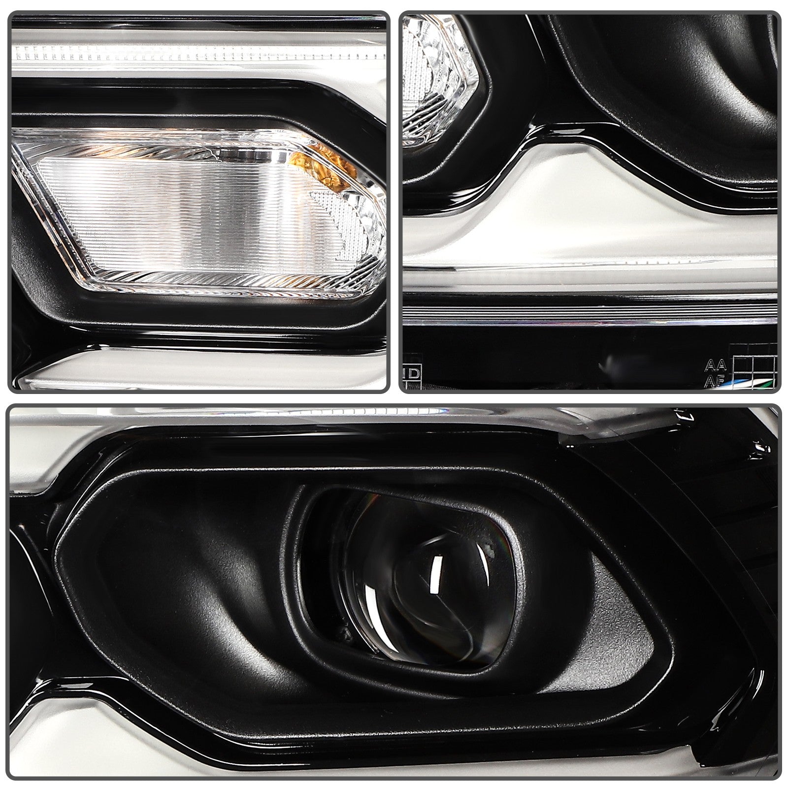 ECCPP LED Headlights Assembly For Dodge Durango 2021-2024 Pair Kit Black 6B93BC-57