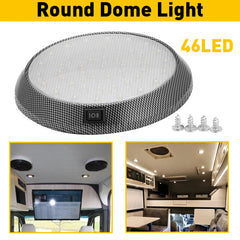 12V Carbon Fiber LED Dome Light Boat Marine RV Cabin Ceiling Lamp 5.5" EOA 6B93BC-57