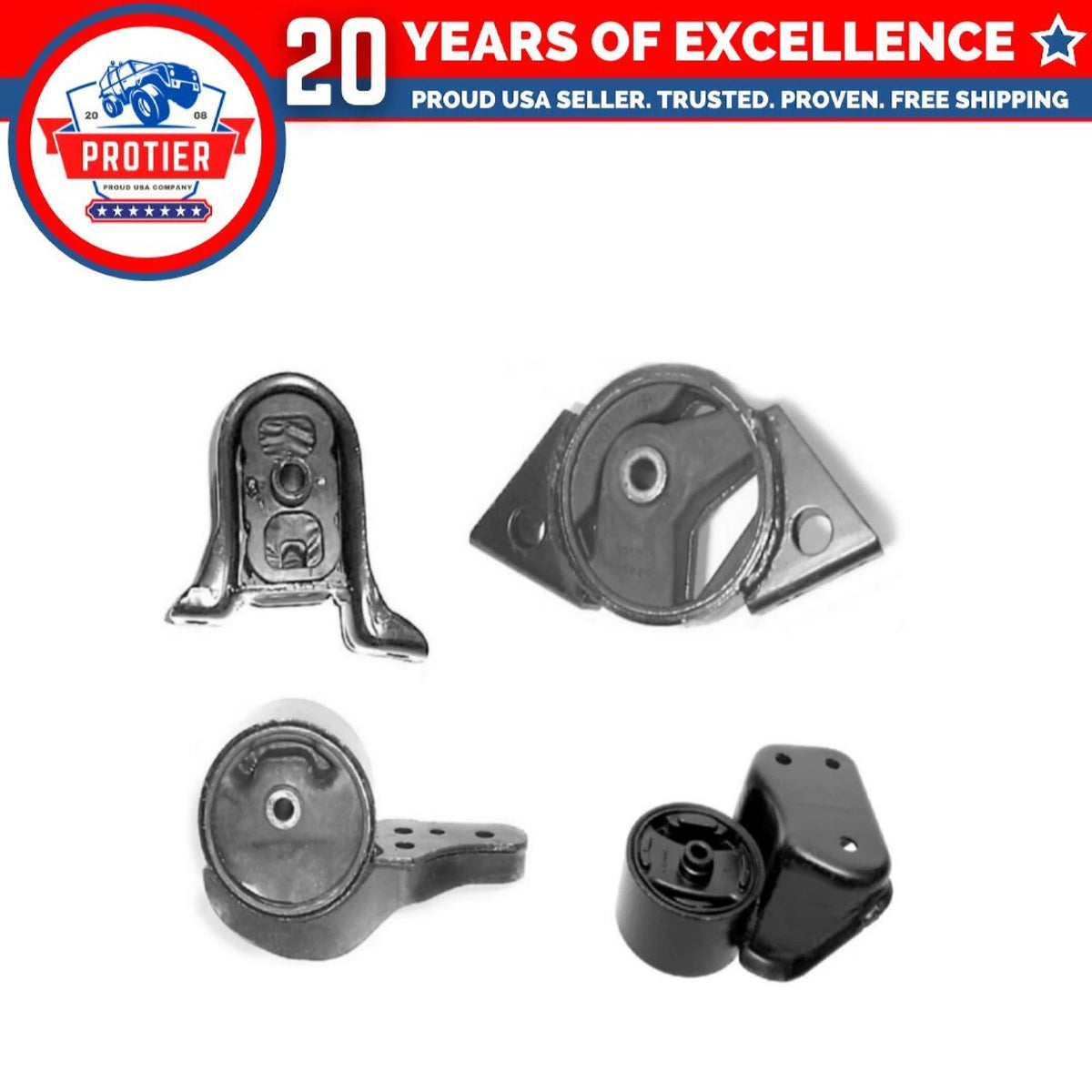 Engine Motor & Trans Mount Set Compatible for 90-92 Nissan Stanza 2.4L 6B93BC-57