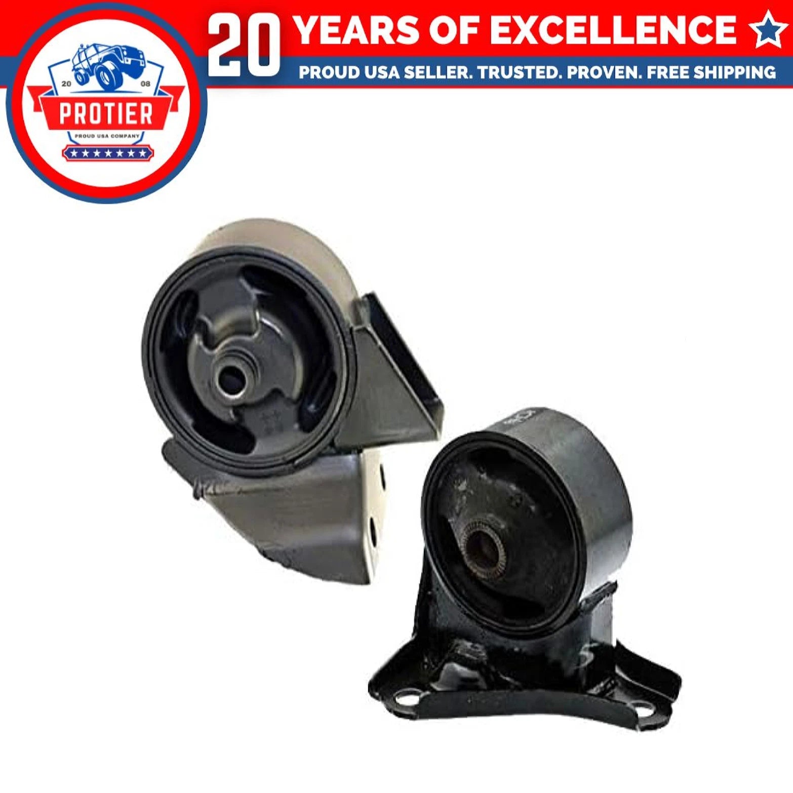 Fits 2005-2009 Hyundai Tucson 2.7L Front & Rear Engine Motor Mount Set 2PCS : 6B93BC-57