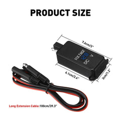 Motorcycle USB Charger Waterproof SAE to USB Cable Adapter Phone GPS Tablets EOA 6B93BC-57