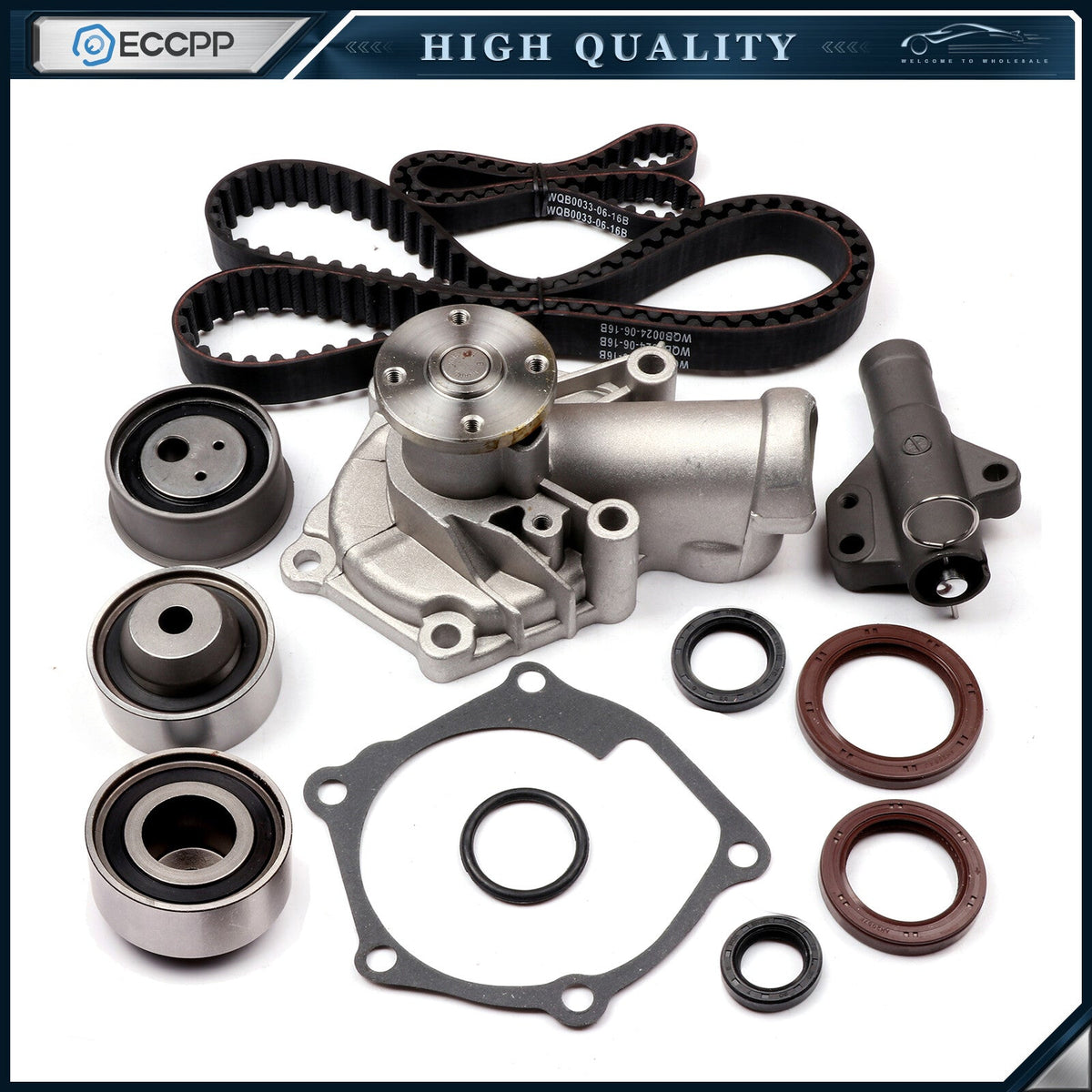 TIMING BELT WATER PUMP KIT FOR 04-07 MITSUBISHI ECLIPSE LANCER 2.4L SOHC 4G69 MITSUBISHI