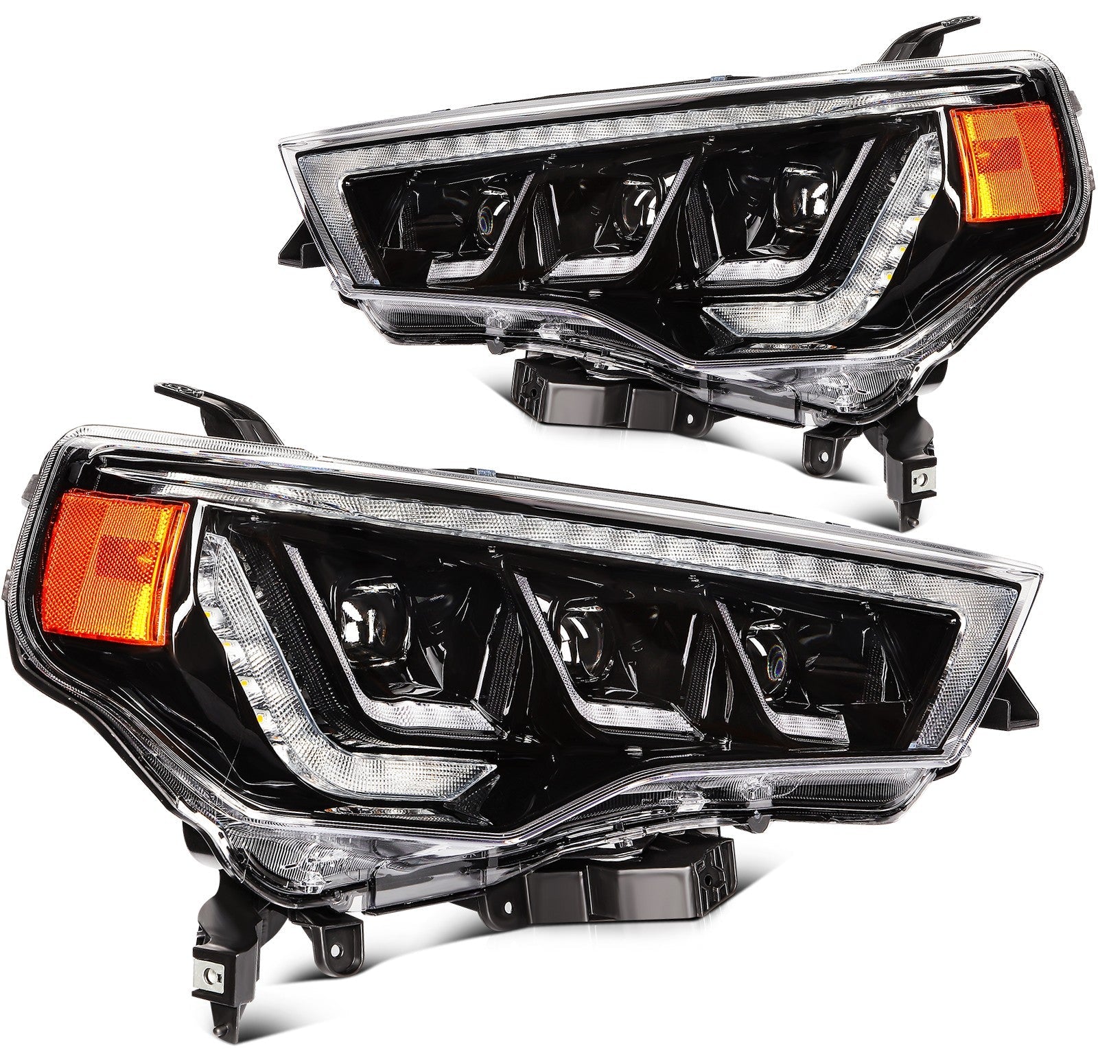 For Toyota 4Runner 2021-2014 w/LED DRL Projector Left+Right Headlights Assembly 6B93BC-57