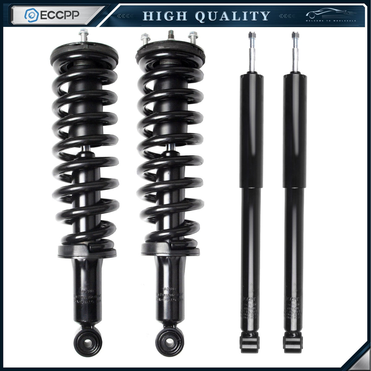 2 Front Complete Struts Coil Springs + 2 Rear Shocks For 2001-07 Toyota Sequoia 6B93BC-57