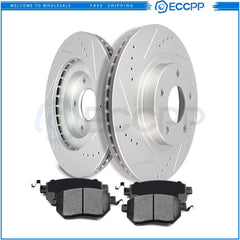 Brake Discs Rotors and Ceramic Pads For Nissan Altima 2002-2006 Front Drill Slot KOEEP