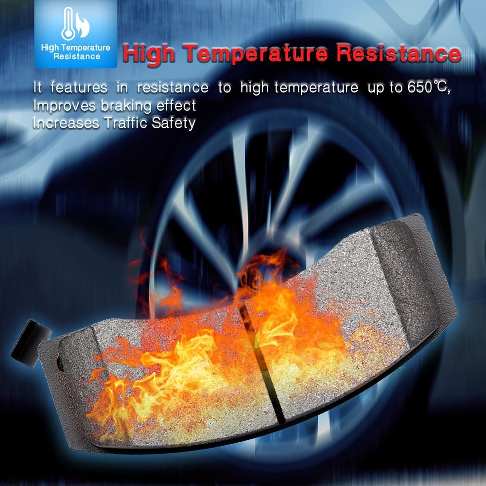 8PCS Front And Rear Semi-Metallic Brake Pads For 2002-2004 Dodge Ram 1500 SLT ST KOEEP