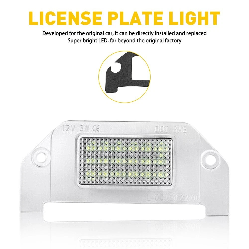 LED License Plate Lights For 6000K Dodge Charger Challenger Magnum Avenger Dart 6B93BC-57