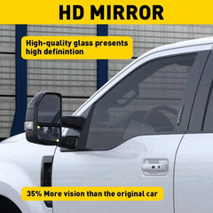 Lower Tow Mirror Glass Heated Driver Side For 2017-2022 FORD F250 F350 F450 F550 6B93BC-57