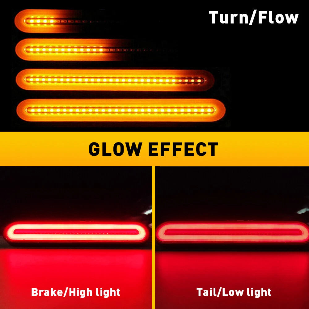100LED DRL Truck Car Light LED Brake Bar Flowing Signal Turn Stop Tail Strip 6B93BC-57