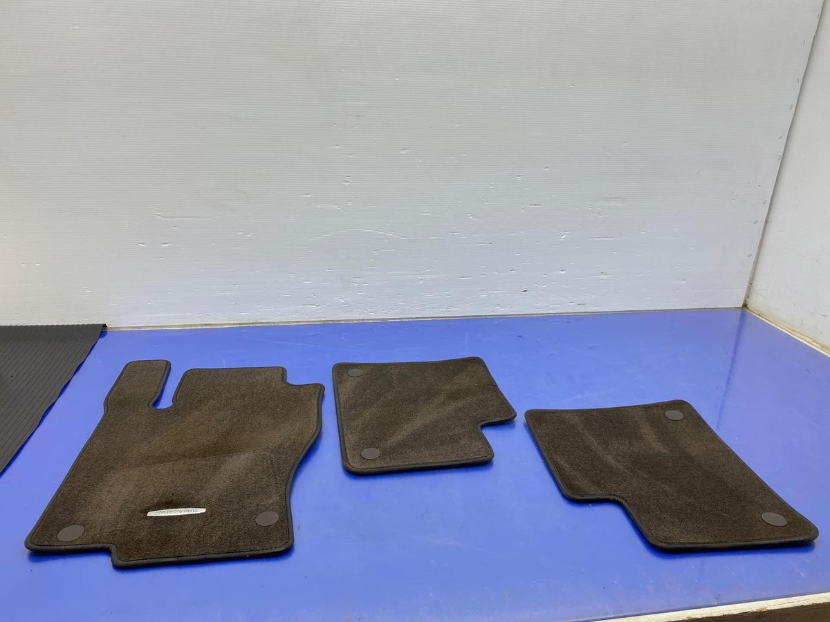2017 - 2019 MERCEDES GLS550 OEM INTERIOR FLOOR MAT SET (3) | BROWN DESIGNO (954)