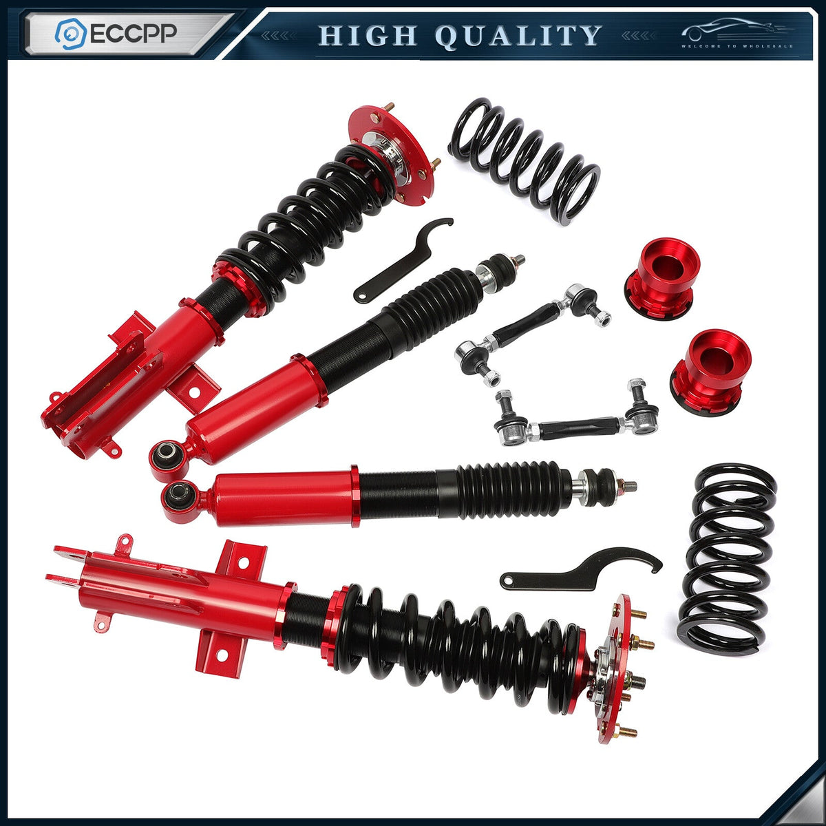 ECCPP Coilovers Suspension Set For 2005-14 Ford Mustang Adj.Height Struts Shocks ECCPP