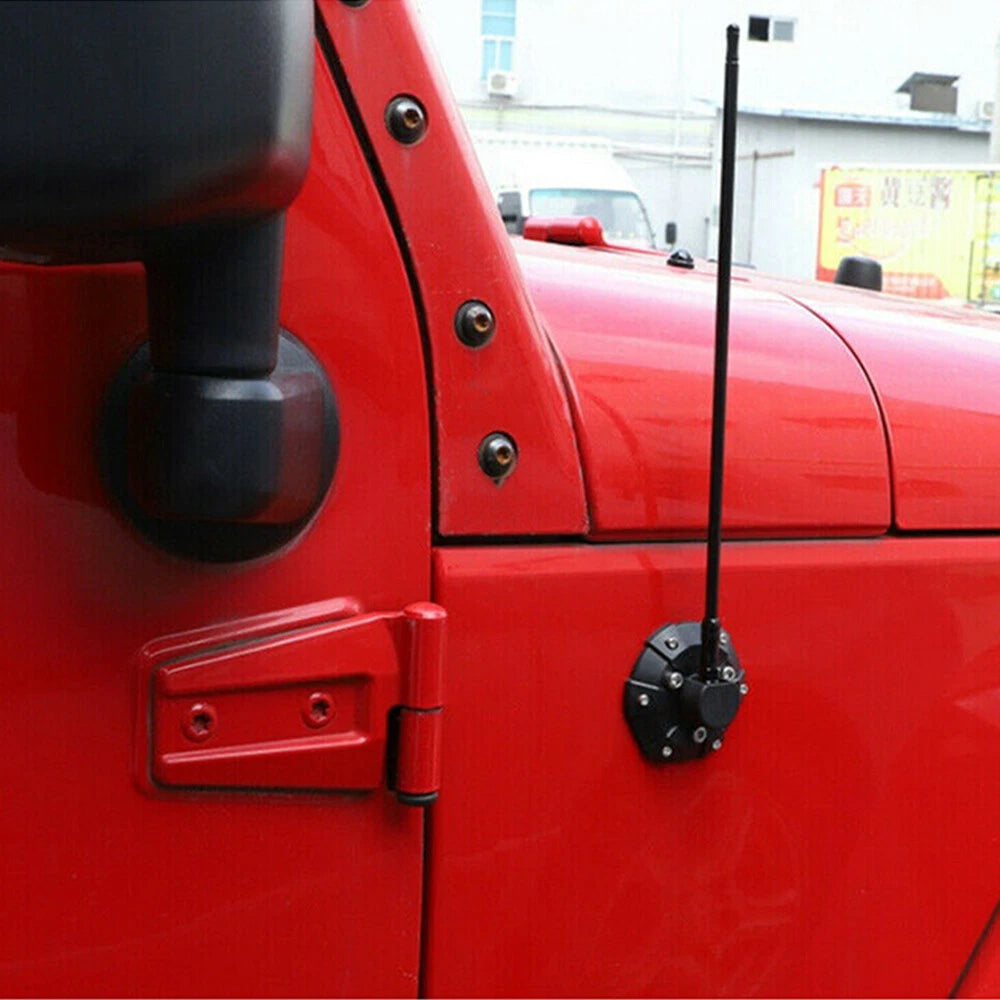 Black Antenna Ornament Bezel Base For 2007-2021 Wrangler JK JL JT Replacement 6B93BC-57