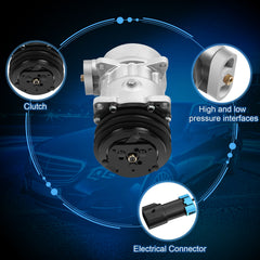 ECCPP A/C AC Compressor W/ Clutch For Peterbilt 357 8.9L 2001-2002 377 378 2000 6B93BC-57