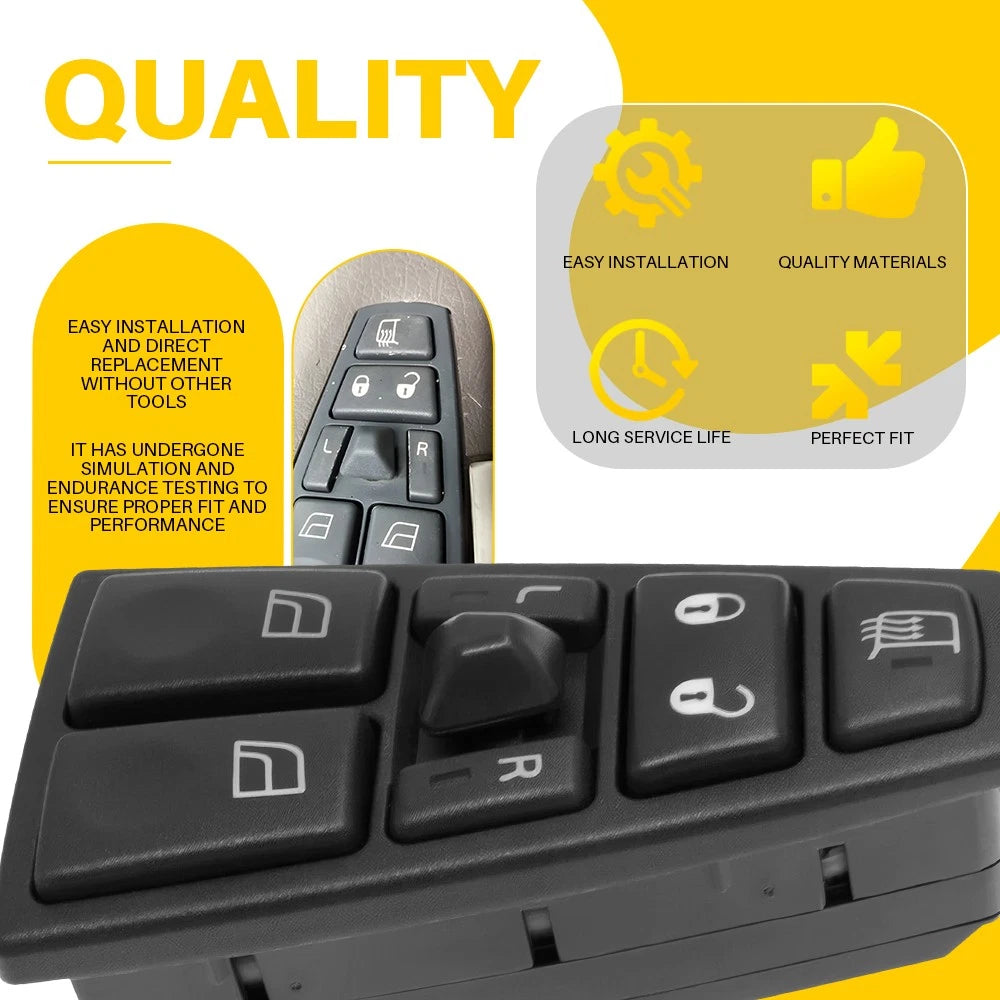 Front Left Master Power Window Switch For 2004-2012 Volvo VN VNL VNM 20455317 EA 6B93BC-57