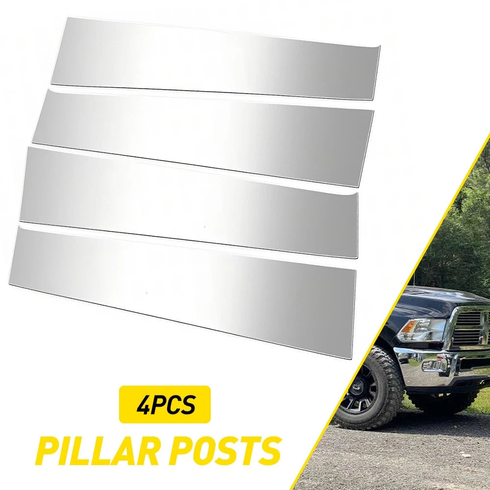 Chrome Pillar Posts for Dodge Ram 2009-2018 4pc Window Door Trim Cover Kit EOA 6B93BC-57