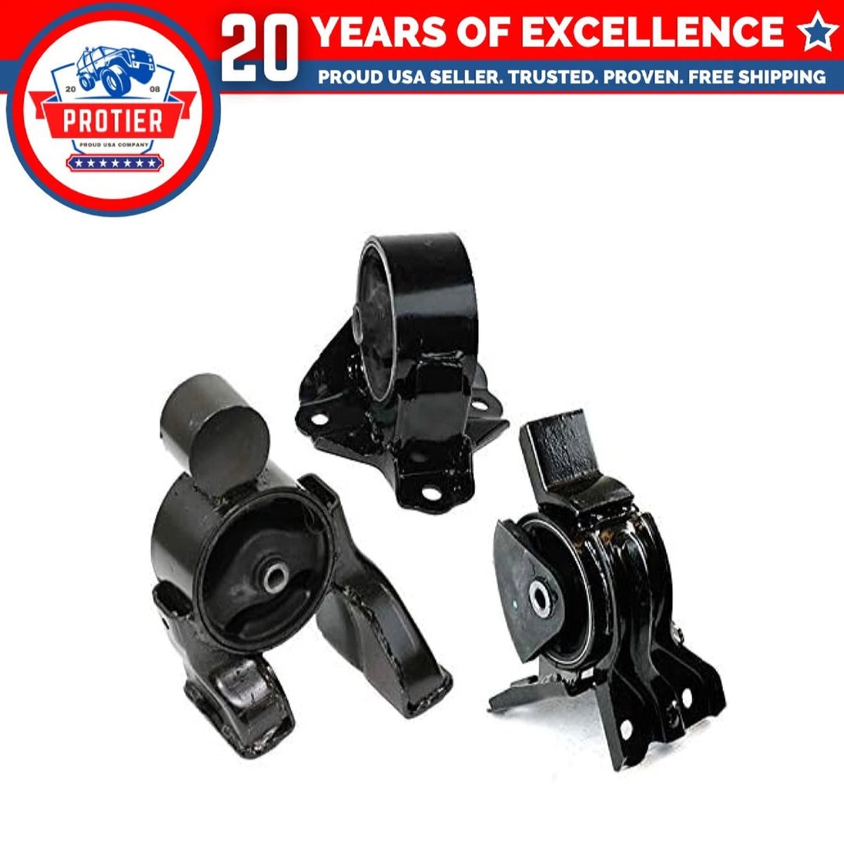 Fits 2011-2014 Hyundai Sonata 2.4L AUTO w/o Sport Susp Motor & Trans Mount 3pc 6B93BC-57