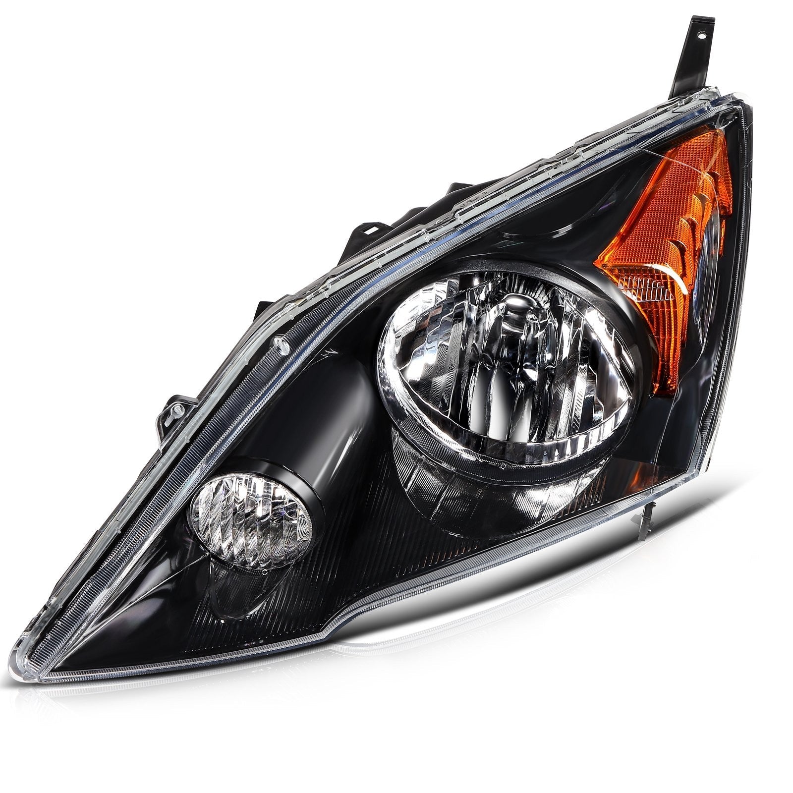ECCPP Headlights Assembly For Honda CR-V CRV 2.4L 2007-2011 Pair Kit Black Amber 6B93BC-57