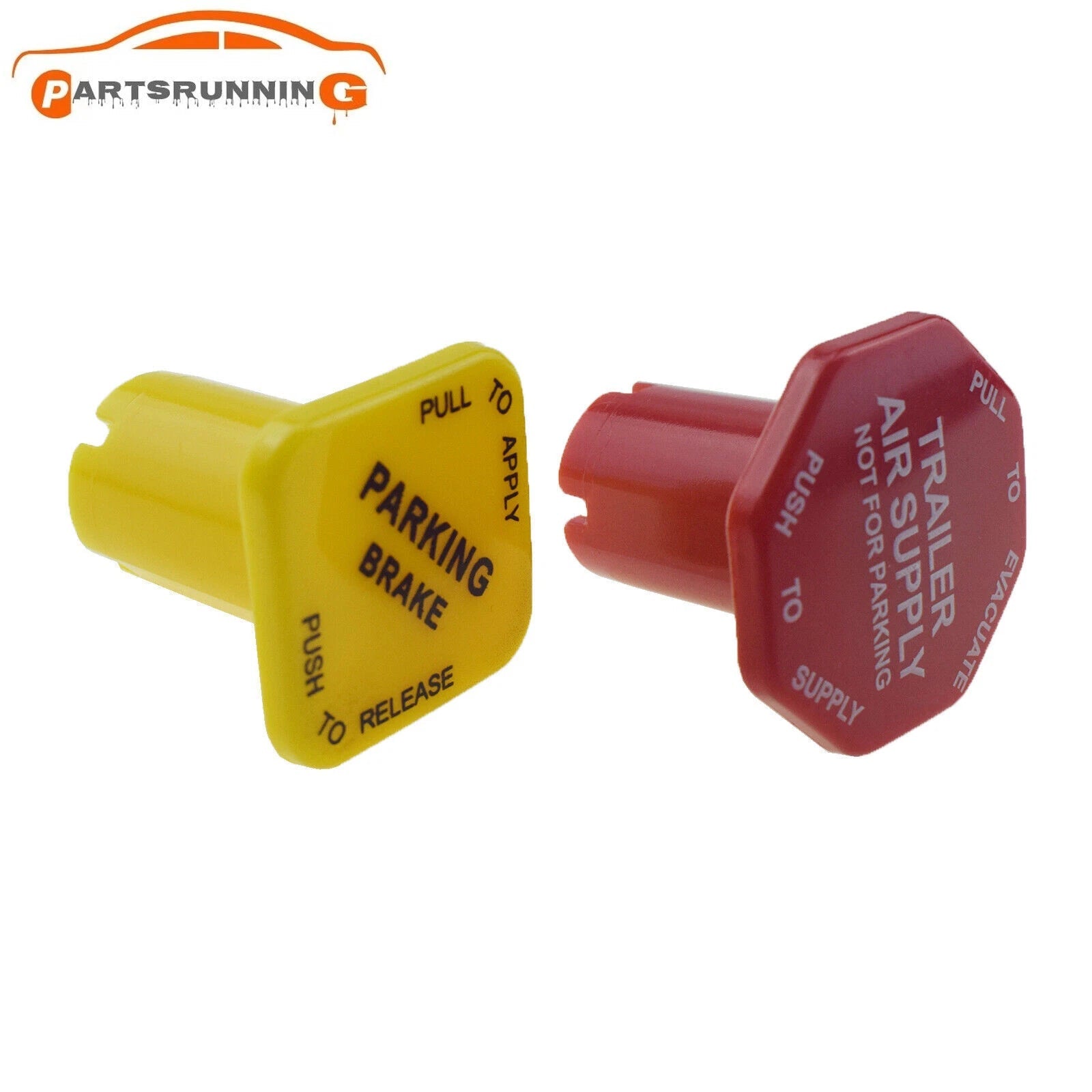 Yellow & Red Valve Parking Brake Knob for MV3 Universal Semi Trucks298817 298818 6B93BC-57