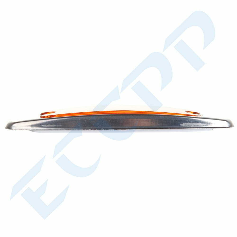 10x6.5" Led Cab/Side Turn Signal Marker Lights 12LED Yellow Stainless Rim Sealed KOEEP
