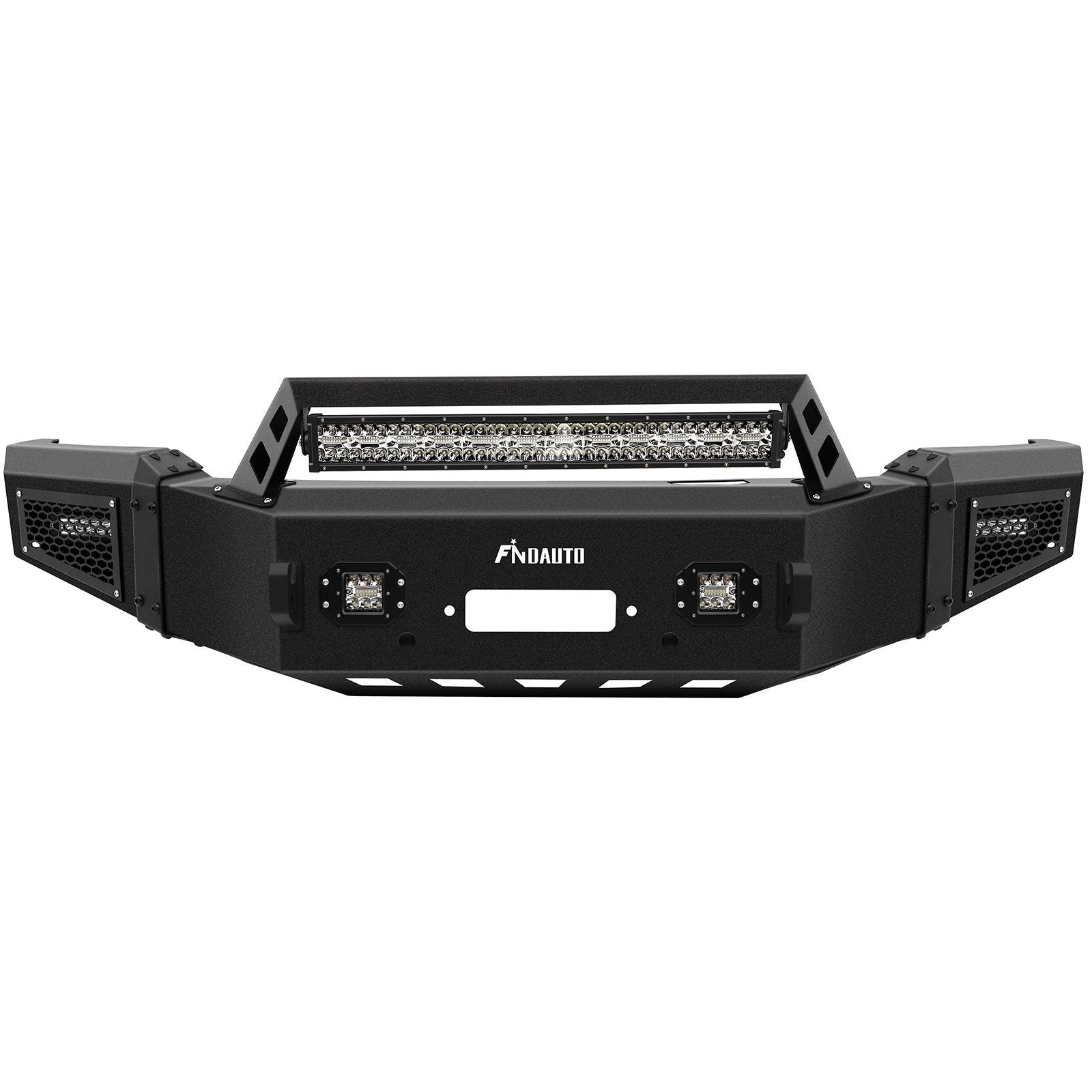 ECCPP Front Bumper w/ Winch Plate & LED Lights D-ring For 2018-2020 Ford F-150 KOEEP