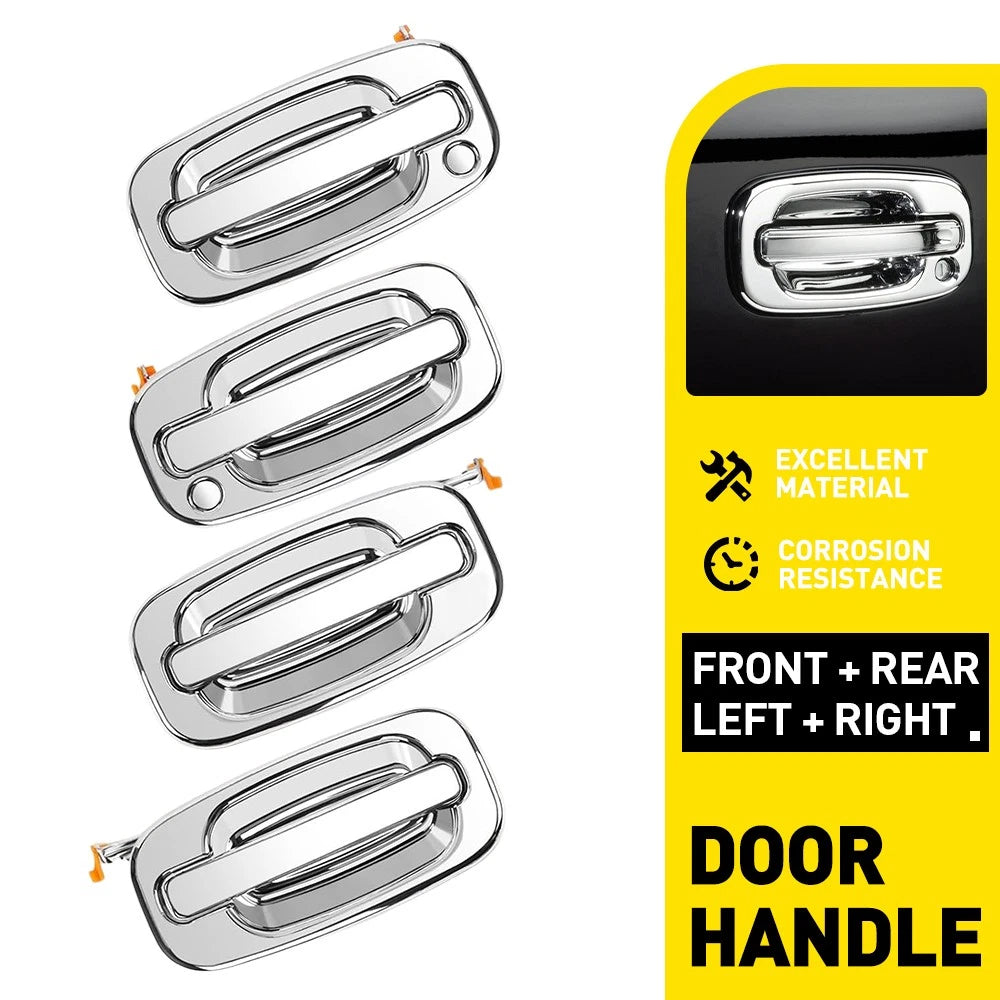 Outside Exterior Door Handle For 2000-2006 Chevy Tahoe GMC Yukon Sierra Chrome A 6B93BC-57