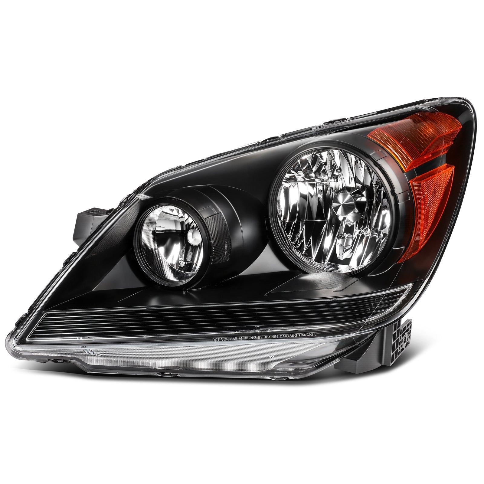 ECCPP Headlights Assembly For Honda Odyssey 3.5L 2008-2010 Pair Kit Black Amber 6B93BC-57