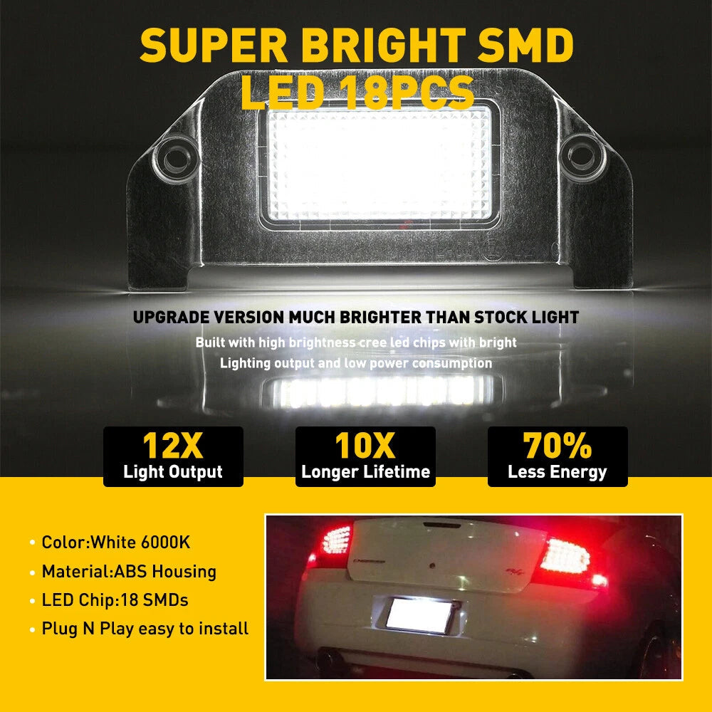 SMD LED license Plate Light Lamp For Dodge Charger Challenger Avenger Dart EOA 6B93BC-57